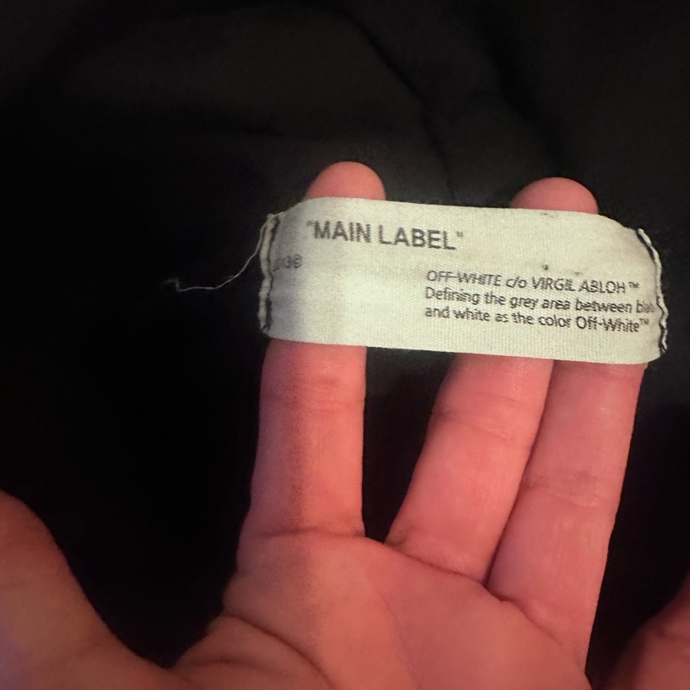 Off-White Black Hoodie with Mona Lisa Print - Picture 3 of 4